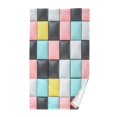 thumbnail image 1 of Yayeee 100% Cotton Hand Towels for Bathroom 16" x 28" Soft Absorbent Kitchen Towel, Gray Checkered Pattern, 1 of 7