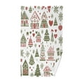 thumbnail image 1 of Yayeee 100% Cotton Hand Towels for Bathroom 16" x 28" Kitchen Towel, Green Nordic Christmas, 1 of 7