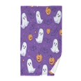 thumbnail image 1 of Yayeee 100% Cotton Hand Towels for Bathroom 16" x 28" Soft Absorbent Kitchen Towel, Halloween Purple Ghosts, 1 of 7