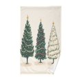 thumbnail image 1 of Yayeee 100% Cotton Hand Towels for Bathroom 16" x 28" Soft Absorbent Kitchen Towel, Hand Drawn Christmas, 1 of 7