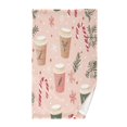 thumbnail image 1 of Yayeee 100% Cotton Hand Towels for Bathroom 16" x 28" Kitchen Towel, Hand Drawn Cups, 1 of 7