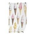 thumbnail image 1 of Yayeee 100% Cotton Hand Towels for Bathroom 16" x 28" Kitchen Towel, Ice Cream Pattern, 1 of 7