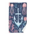 thumbnail image 1 of Yayeee 100% Cotton Hand Towels for Bathroom 16" x 28" Soft Absorbent Kitchen Towel, Light Blue Anchor, 1 of 7