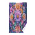 thumbnail image 1 of Yayeee 100% Cotton Hand Towels for Bathroom 16" x 28" Kitchen Towel, Light Purple Flowers, 1 of 7