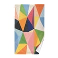 thumbnail image 1 of Yayeee 100% Cotton Hand Towels for Bathroom 16" x 28" Soft Absorbent Kitchen Towel, Minimalist Triangles, 1 of 7