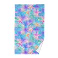thumbnail image 1 of Yayeee 100% Cotton Hand Towels for Bathroom 16" x 28" Soft Absorbent Kitchen Towel, Neon Starfish Pattern, 1 of 7