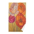 thumbnail image 1 of Yayeee 100% Cotton Hand Towels for Bathroom 16" x 28" Soft Absorbent Kitchen Towel, Orange Abstract Floral, 1 of 7