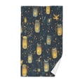 thumbnail image 1 of Yayeee 100% Cotton Hand Towels for Bathroom 16" x 28" Soft Absorbent Kitchen Towel, Orange Fireflies Pattern, 1 of 7