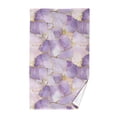 thumbnail image 1 of Yayeee 100% Cotton Hand Towels for Bathroom 16" x 28" Soft Absorbent Kitchen Towel, Pastel Purple Marble Pattern, 1 of 7