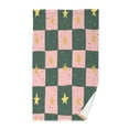 thumbnail image 1 of Yayeee 100% Cotton Hand Towels for Bathroom 16" x 28" Soft Absorbent Kitchen Towel, Pink Abstract, 1 of 7