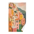 thumbnail image 1 of Yayeee 100% Cotton Hand Towels for Bathroom 16" x 28" Soft Absorbent Kitchen Towel, Pink Cityscape Painting, 1 of 7