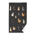 thumbnail image 1 of Yayeee 100% Cotton Hand Towels for Bathroom 16" x 28" Soft Absorbent Kitchen Towel, Pixel Cat, 1 of 7