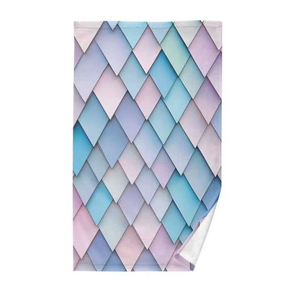 Yayeee 100% Cotton Hand Towels for Bathroom 16" x 28" Kitchen Towel, Purple Art Pattern