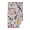 thumbnail image 1 of Yayeee 100% Cotton Hand Towels for Bathroom 16" x 28" Soft Absorbent Kitchen Towel, Purple Floral Pattern, 1 of 7