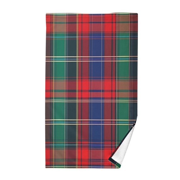 Yayeee 100% Cotton Hand Towels for Bathroom 16" x 28" Soft Absorbent Kitchen Towel, Red Green Pattern