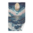thumbnail image 1 of Yayeee 100% Cotton Hand Towels for Bathroom 16" x 28" Kitchen Towel, Rolling Waves, 1 of 7