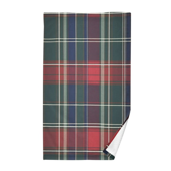 Yayeee 100% Cotton Hand Towels for Bathroom 16" x 28" Kitchen Towel, Warm Tartan Mosaic