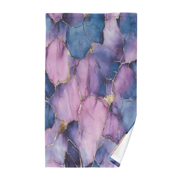 Yayeee 100% Cotton Hand Towels for Bathroom 16" x 28" Kitchen Towel, Watercolor Pink Marble Pattern