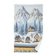 thumbnail image 1 of Yayeee 100% Cotton Hand Towels for Bathroom 16" x 28" Kitchen Towel, Winter Village, 1 of 7