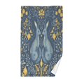 thumbnail image 1 of Yayeee 100% Cotton Hand Towels for Bathroom 16" x 28" Soft Absorbent Kitchen Towel, Yellow Forest Pattern, 1 of 7