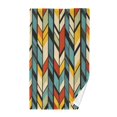 thumbnail image 1 of Yayeee 100% Cotton Hand Towels for Bathroom 16" x 28" Soft Absorbent Kitchen Towel, Yellow Geometric, 1 of 7