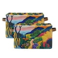 thumbnail image 1 of Yayeee 2 Pack Canvas Storage Basket with Handles for Shelves Fabric Bins Closet Organizer, Art Path, 1 of 8