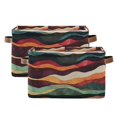 thumbnail image 1 of Yayeee 2 Pack Canvas Storage Basket with Handles for Shelves Fabric Bins Closet Organizer, Artistic Desert Pattern, 1 of 8