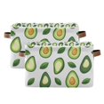 thumbnail image 1 of Yayeee 2 Pack Canvas Storage Basket with Handles for Shelves Fabric Bins Closet Organizer, Avocado, 1 of 8