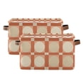 thumbnail image 1 of Yayeee 2 Pack Canvas Storage Basket with Handles for Shelves Fabric Bins Closet Organizer, Beige Geometric, 1 of 8