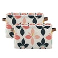 thumbnail image 1 of Yayeee 2 Pack Canvas Storage Basket with Handles for Shelves Fabric Bins Closet Organizer, Black Retro Flower, 1 of 8