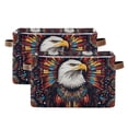 thumbnail image 1 of Yayeee 2 Pack Canvas Storage Basket with Handles for Shelves Fabric Bins Closet Organizer, Brown Abstract Eagle, 1 of 8