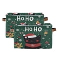 thumbnail image 1 of Yayeee 2 Pack Canvas Storage Basket with Handles for Shelves Fabric Bins Closet Organizer, Christmas Cat, 1 of 8