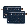 thumbnail image 1 of Yayeee 2 Pack Canvas Storage Basket with Handles for Shelves Fabric Bins Closet Organizer, Christmas Whimsy, 1 of 8