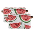 thumbnail image 1 of Yayeee 2 Pack Canvas Storage Basket with Handles for Shelves Fabric Bins Closet Organizer, Cute Watermelon, 1 of 8