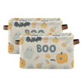 thumbnail image 1 of Yayeee 2 Pack Canvas Storage Basket with Handles for Shelves Fabric Bins Closet Organizer, Halloween Cute Pumpkins, 1 of 8
