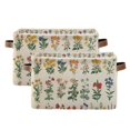 thumbnail image 1 of Yayeee 2 Pack Canvas Storage Basket with Handles for Shelves Fabric Bins Closet Organizer, Red Floral, 1 of 8