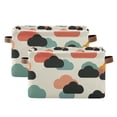 thumbnail image 1 of Yayeee 2 Pack Canvas Storage Basket with Handles for Shelves Fabric Bins Closet Organizer, Simple Clouds, 1 of 8