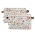 thumbnail image 1 of Yayeee 2 Pack Canvas Storage Basket with Handles for Shelves Fabric Bins Closet Organizer, Small Floral Pattern, 1 of 8