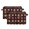 thumbnail image 1 of Yayeee 2 Pack Canvas Storage Basket with Handles for Shelves Fabric Bins Closet Organizer, Star Spangled Squares, 1 of 8