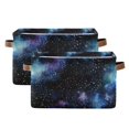 thumbnail image 1 of Yayeee 2 Pack Canvas Storage Basket with Handles for Shelves Fabric Bins Closet Organizer, Watercolor Galaxy, 1 of 8