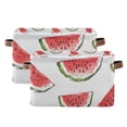 thumbnail image 1 of Yayeee 2 Pack Canvas Storage Basket with Handles for Shelves Fabric Bins Closet Organizer, Watermelon Pattern, 1 of 8