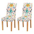 thumbnail image 1 of Yayeee 2 Pack Dining Chair Covers Stretch Parson Chairs Slipcovers Seat Protector, Abstract Floral, 1 of 6