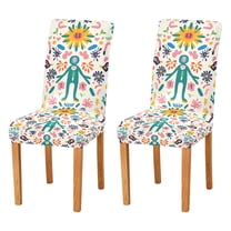 Yayeee 2 Pack Dining Chair Covers Stretch Parson Chairs Slipcovers Seat Protector, Abstract Floral