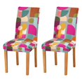 thumbnail image 1 of Yayeee 2 Pack Dining Chair Covers Stretch Parson Chairs Slipcovers Seat Protector, Abstract Geometric Pattern, 1 of 6