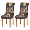 thumbnail image 1 of Yayeee 2 Pack Dining Chair Covers Stretch Parson Chairs Slipcovers Seat Protector, Abstract Mountain, 1 of 6