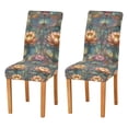 thumbnail image 1 of Yayeee 2 Pack Dining Chair Covers Stretch Parson Chairs Slipcovers Seat Protector, Abstract Water Lilies Pattern, 1 of 6