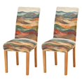thumbnail image 1 of Yayeee 2 Pack Dining Chair Covers Stretch Parson Chairs Slipcovers Seat Protector, Abstract Wavy Landscape, 1 of 6