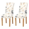 thumbnail image 1 of Yayeee 2 Pack Dining Chair Covers Stretch Parson Chairs Slipcovers Seat Protector, Adorable Bunnies, 1 of 6