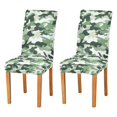 thumbnail image 1 of Yayeee 2 Pack Dining Chair Covers Stretch Parson Chairs Slipcovers Seat Protector, Army Green Camouflage Pattern, 1 of 6
