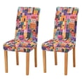 thumbnail image 1 of Yayeee 2 Pack Dining Chair Covers Stretch Parson Chairs Slipcovers Seat Protector, Art Buildings, 1 of 6